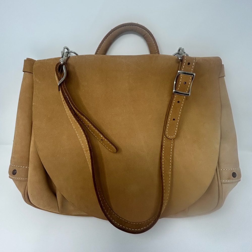 J. Peterman Co. British Tan Saddle leather bag